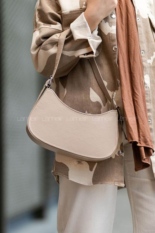 Lamelif Baget Omuz Çanta Vizonrengi