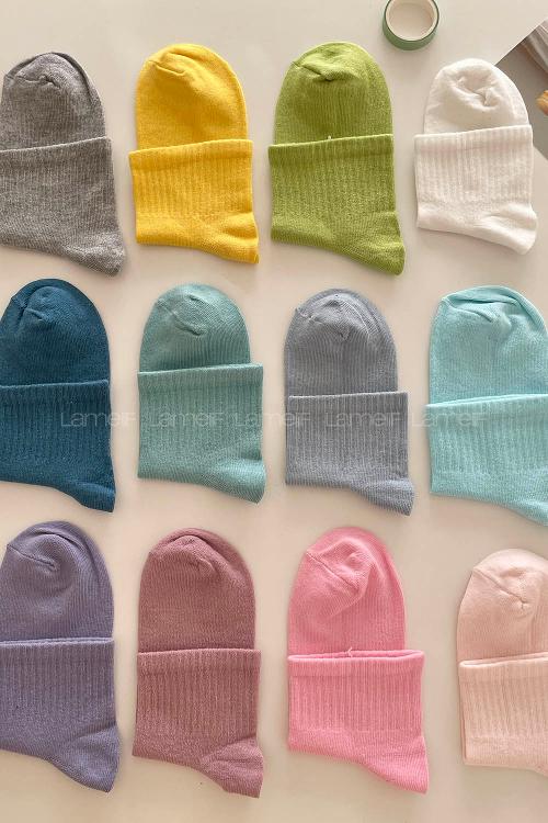 Lamelif Yarım Kolej Çorap 12li Paket