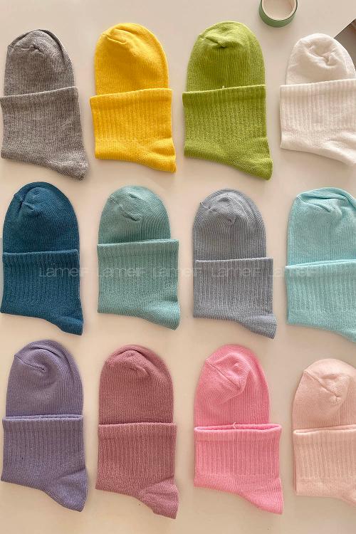 Lamelif Yarım Kolej Çorap 12li Paket