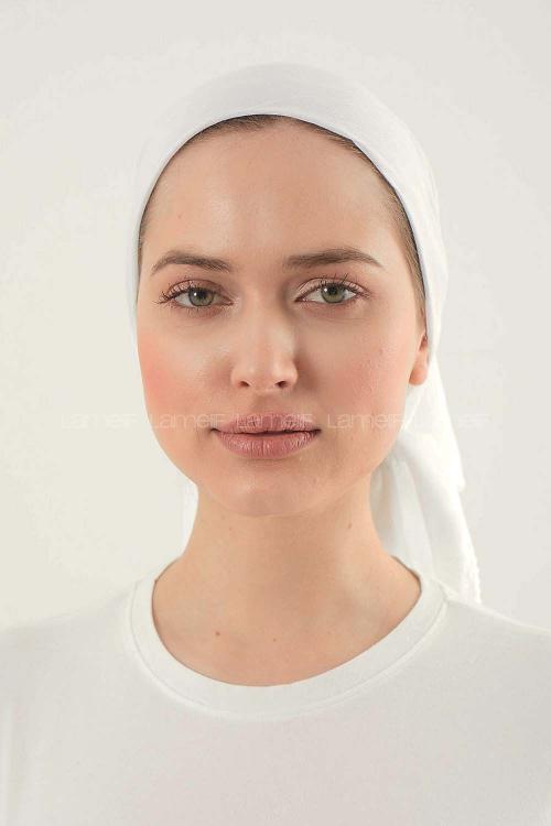 Lamelif Pamuklu İç Tülbent Beyaz