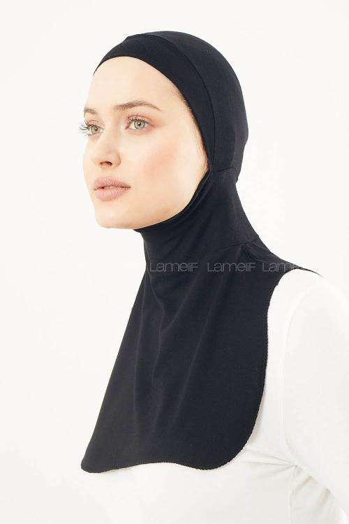 Lamelif Penye Boyunluklu Bone Siyah