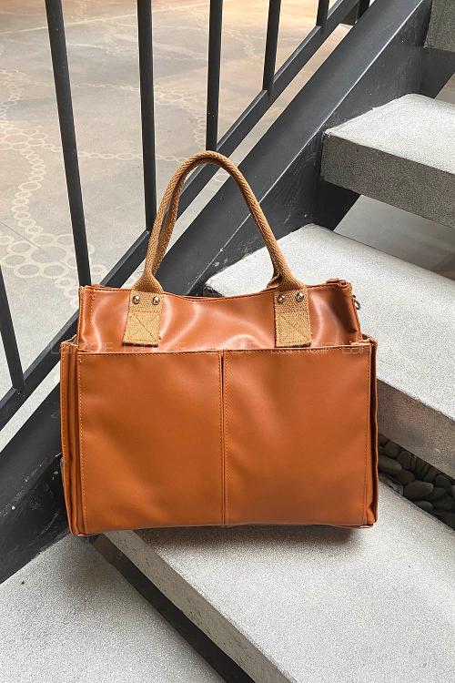 Tan With Suspenders Skin Hand Bag Arm Bag Bag