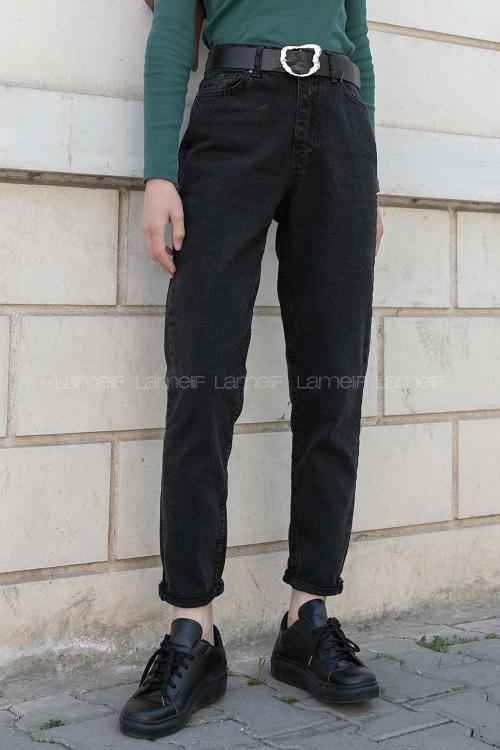 Smoked Denim High Waist 5 Pockets Pants