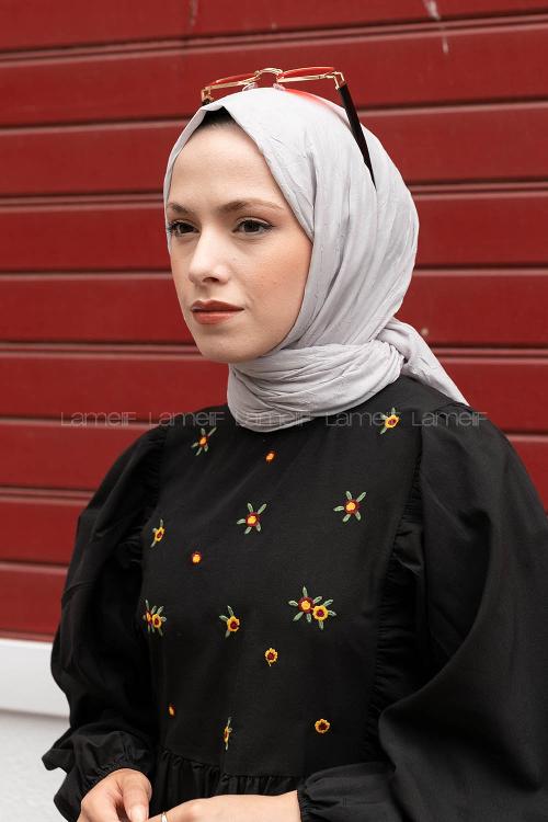 Lamelif Bambu Şal Açık Gri