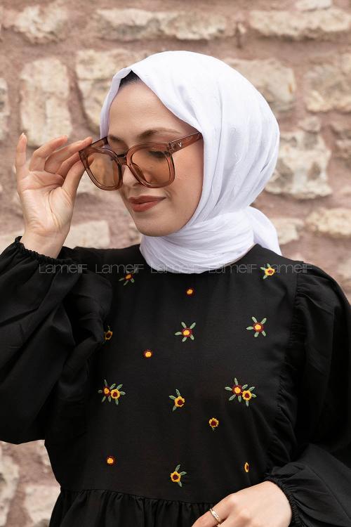 Lamelif Bambu Şal Beyaz