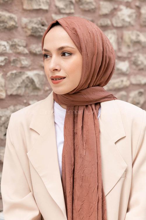 Cinnamon Cotton Fabric Straight Shawl