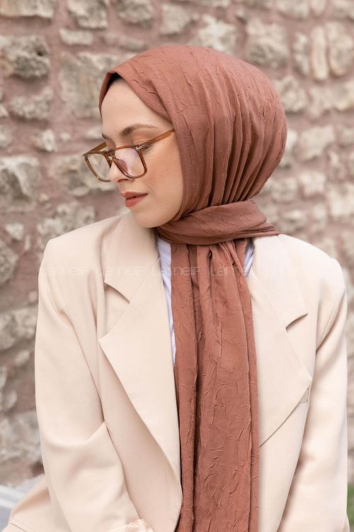 Cinnamon Cotton Fabric Straight Shawl