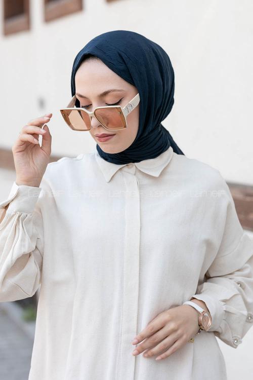 Lamelif Bambu Şal Lacivert