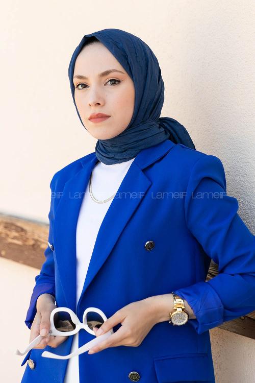 Lamelif Bambu Şal Gece Mavisi