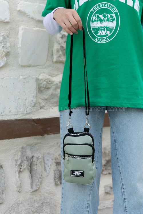 Plum Green With Suspenders Kumas Hand Bag Bag