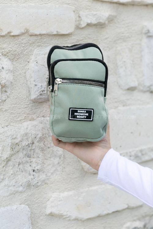 Plum Green With Suspenders Kumas Hand Bag Bag