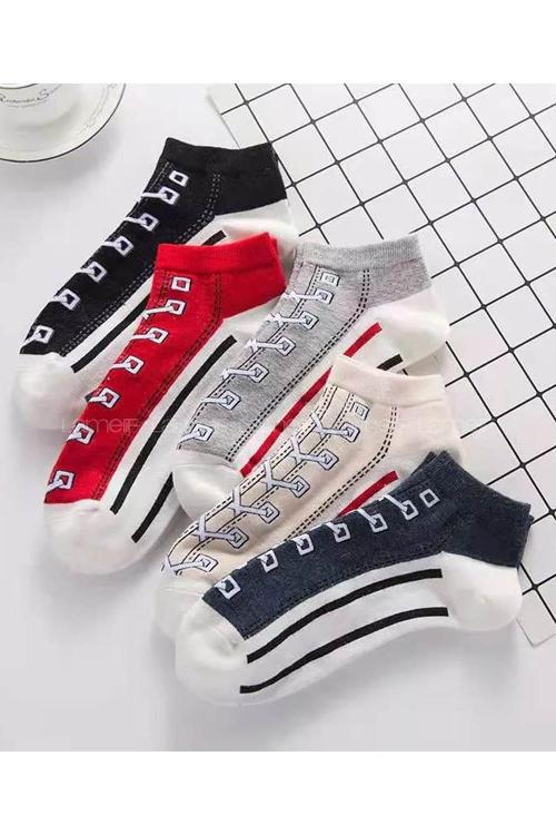 Lamelif Converse 5li Patik Çorap