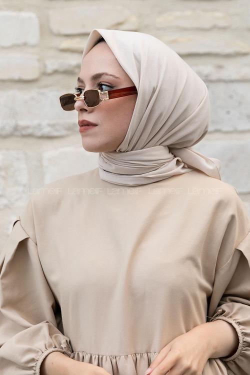 Lamelif Keten Eşarp Ekru