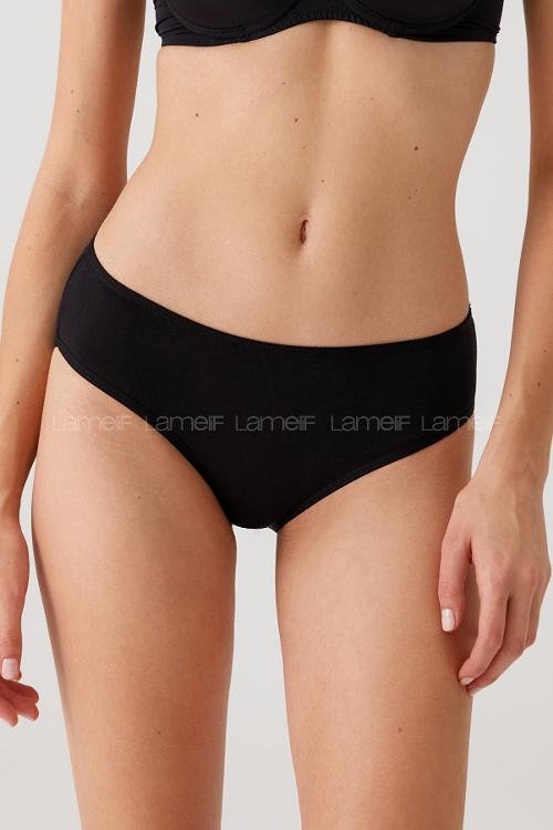 Lamelif Kotton Bayan Klasik Külot Siyah