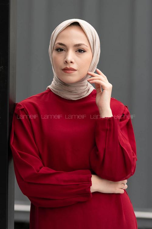 Lamelif Bambu Eşarp Açık Vizon