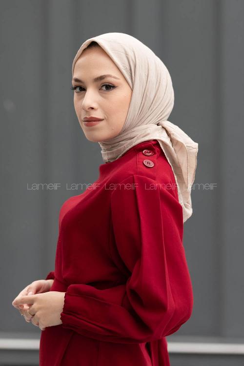 Lamelif Bambu Eşarp Açık Vizon
