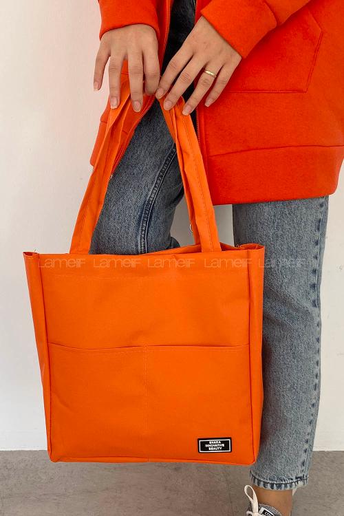 Orange Without Accessories Rope Hand Bag Bag