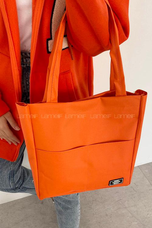 Orange Without Accessories Rope Hand Bag Bag