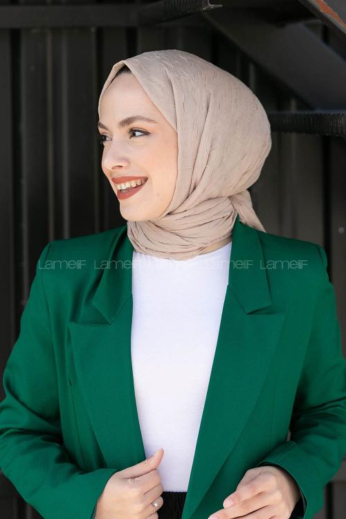 Lamelif Bambu Şal Koyu Taş