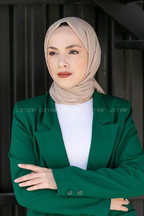 Lamelif Bambu Şal Koyu Taş