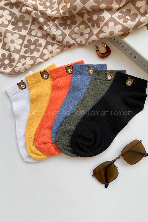 Lamelif 6lı Ayı Yarım Konç Çorap