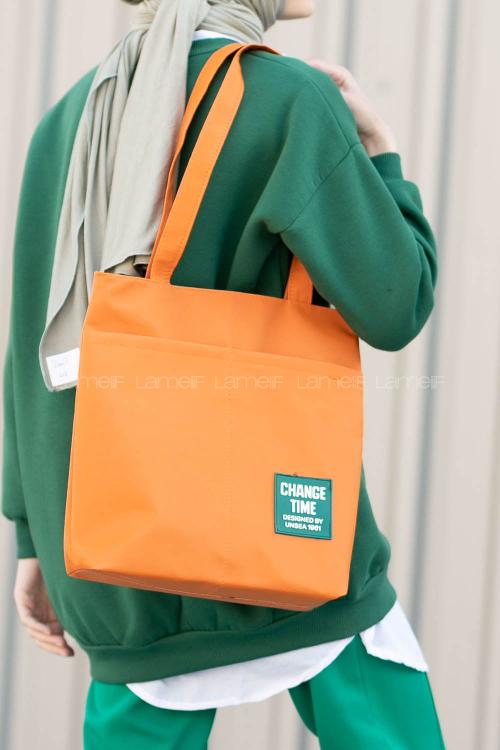 Orange Without Accessories Rope Hand Bag Bag
