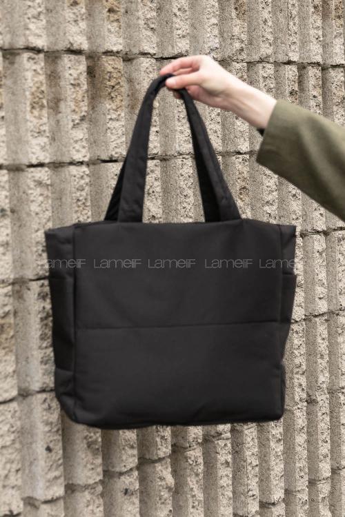 Black Without Accessories Rope Hand Bag Bag