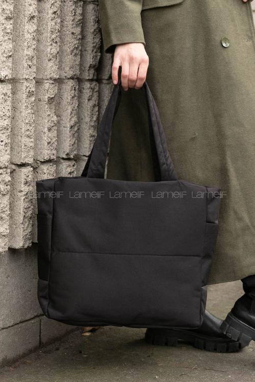 Black Without Accessories Rope Hand Bag Bag