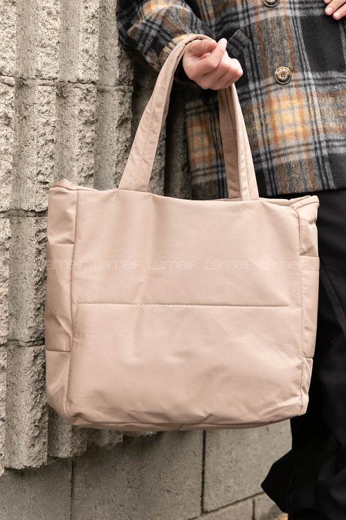 Lamelif 3 Bölmeli Fermuarlı Kol Ve Omuz Kadın Çanta Vizonrengi