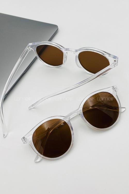 Lamelif Ayris -Şeffaf Çerçeve Kahve Cam- Güneş Gözlüğü