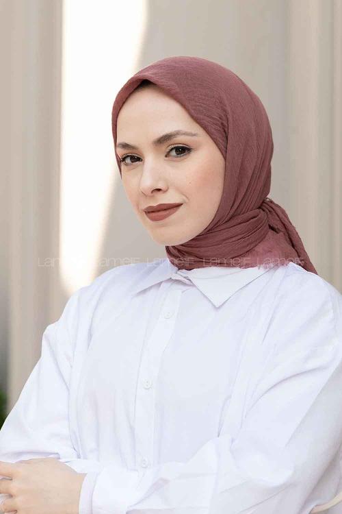 Lamelif Bürümcük Eşarp Gül Kurusu