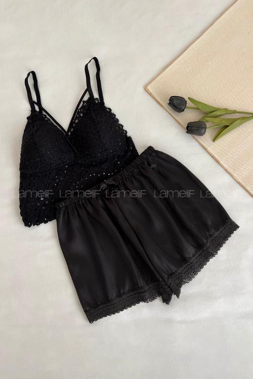 Lamelif Dantelli Bralet Takım Desteksiz