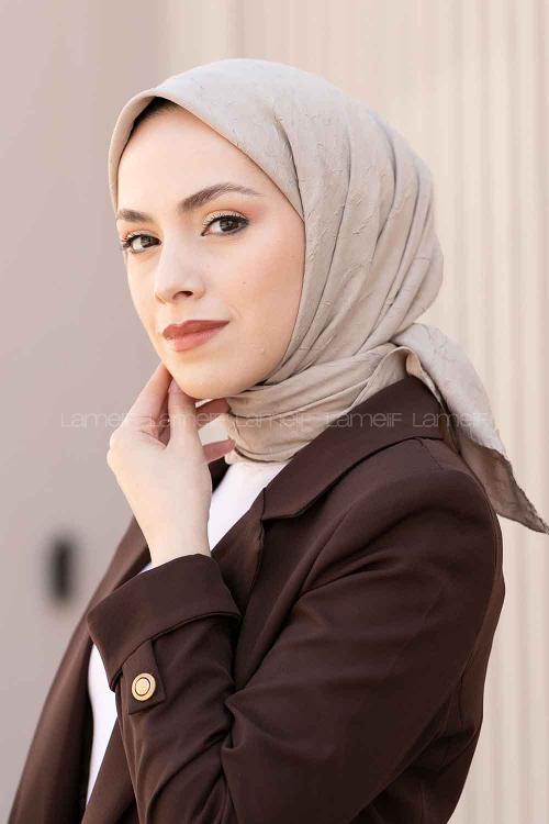 Lamelif Bambu Eşarp Koyu Bej