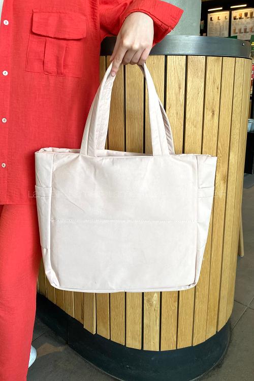 Lamelif 3 Bölmeli Fermuarlı Kol Ve Omuz Kadın Çanta Pudra