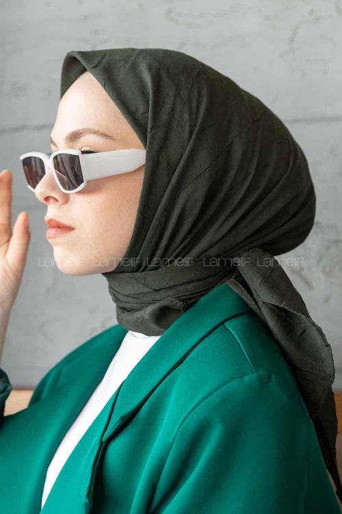 Lamelif Bambu Eşarp Koyu Yeşil