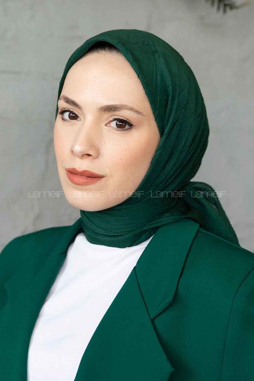 Lamelif Bambu Eşarp Koyu Zümrüt Yeşili