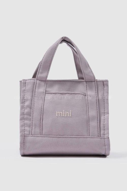 Lamelif Kanvas Mini Kadın Çanta Gri