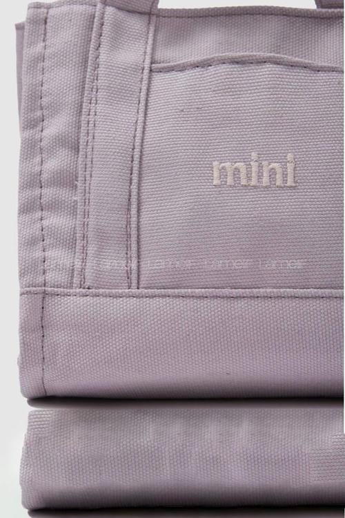 Lamelif Kanvas Mini Kadın Çanta Gri