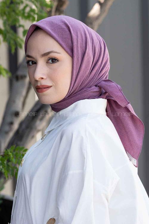 Lamelif Keten Eşarp Menekşe