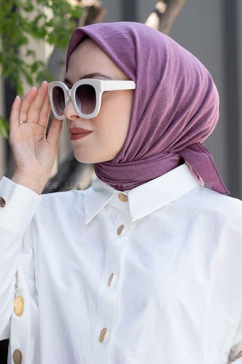 Lamelif Keten Eşarp Menekşe