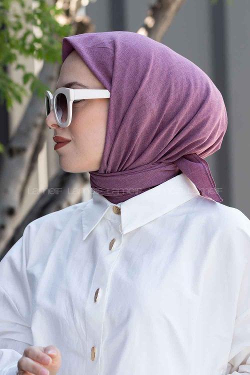 Lamelif Keten Eşarp Menekşe