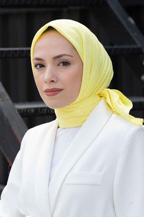 Lamelif Bambu Eşarp Sarı