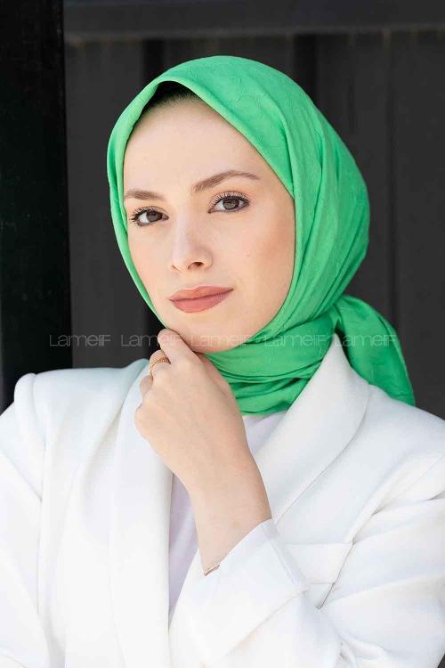 Lamelif Bambu Eşarp Yeşil