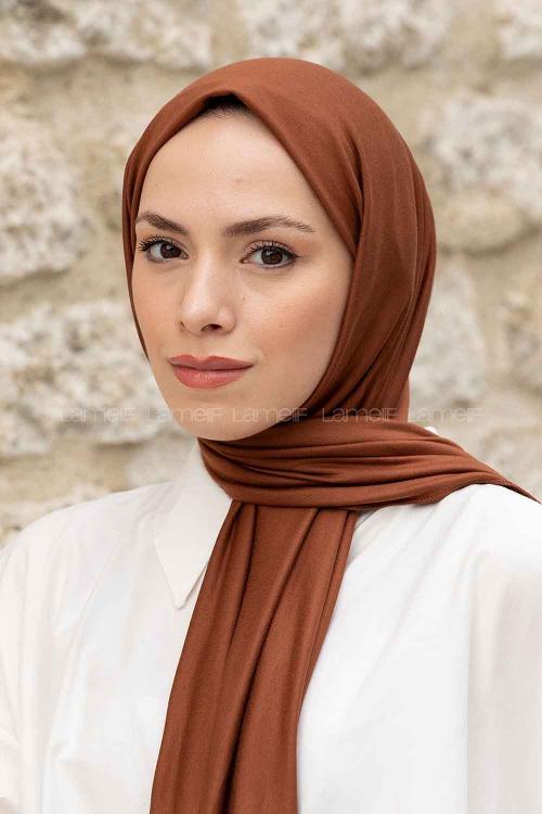 Lamelif Sütlü Kahve Penye Şal