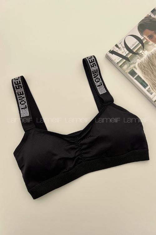 Lamelif Sporcu Ribana Taşlı Büstiyer Sütyen