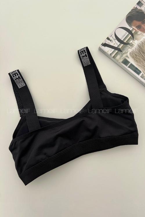 Lamelif Sporcu Ribana Taşlı Büstiyer Sütyen