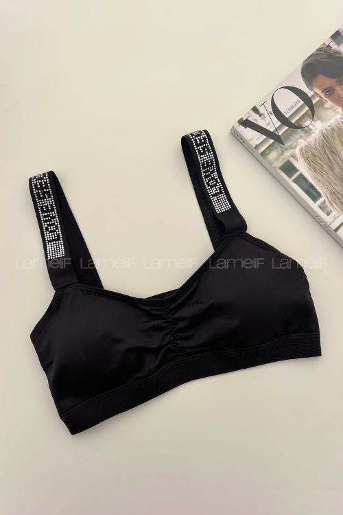Lamelif Sporcu Ribana Taşlı Büstiyer Sütyen