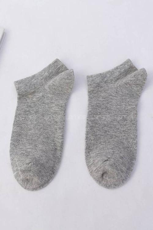 Lamelif Gri Patik Çorap