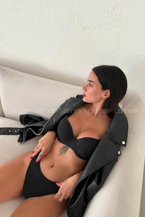 Lamelif  Destekli Örgü Desen Takım Siyah