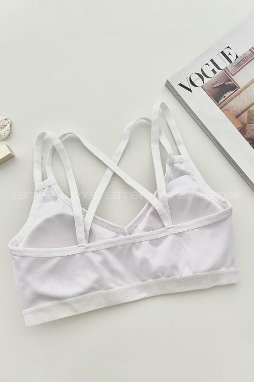 Lamelif Arkadan Çapraz Askılı Pedli Sporcu Sütyen